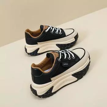 Women Casual Sneakers 2024 Autumn New Fashion Wedge Breathable Oxford Shoes Ladies Platform Outdoor Tennis Vulcanized Shoes 35 вино красного