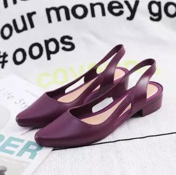 Women Chunky Sandals Jelly Shoes Black Blue Square Heels Pumps Ladies Fashion Summer Luxury Party Shoes Wedges Zapato 36 абрикосовый