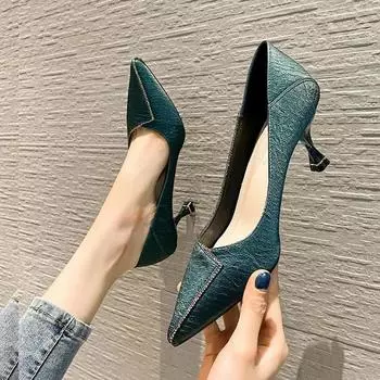 Women Classic Open Toe High Quality Stiletto Heel Shoes Lady Fashion Multi Color Summer Beach Sandals G1279 35