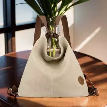 Женский трансформируемый рюкзак с карманом на молнии, простая сумка-тоут, многофункциональный дорожный рюкзак, женский повседневный рюкзак хаки