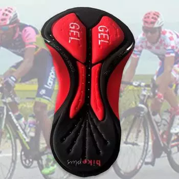Women Cycling Shorts Cushion 3D Gel Pad Breathable Riding Cushion DIY Shorts Pad красный