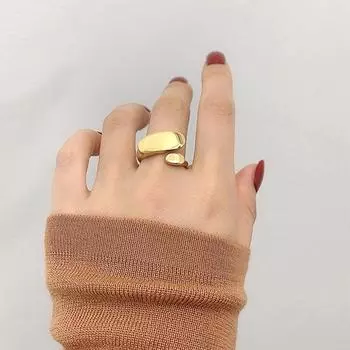 Women Design Thumb Ring Irregular Geometric Jewelry Fashion Accessories Party Jewelry Finger Ring золотой