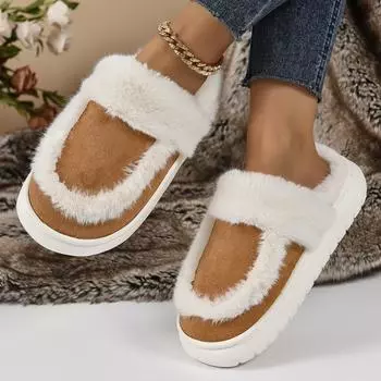 Women Design Winter Slippers Women Indoor Outdoor Warm Plush Slippers Woman New Casual Comfort House Shoes Size 36-45 36-37 белый