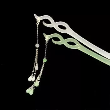 Women Disk Hair Chinese Style Acetate Ladies Hair Sticks Hair Fork Cross Hairpins Hair Accessories B