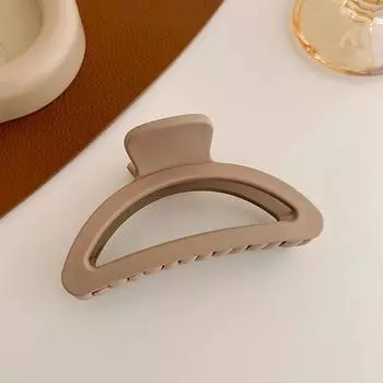 Women Elegant Brown Beige Flower Geometric Hair Claw Lady Temperament Solid Hair Clip Toothed Hairpin Fashion Hair Accessories