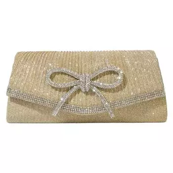 Женская вечерняя сумочка, блестящая сумка-клатч со стразами, сумка-хобо, кошелек для свадебной вечеринки чёрный