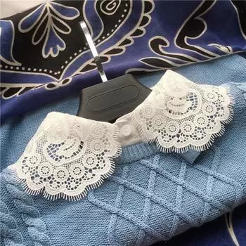 Женский фальшивый воротник съемный кружевной воротник белая блузка топы фальшивый воротник женщина съемный Peto Mujer Chemisier Faux Cols галстук