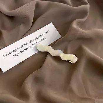 Women Fashion Curvy Leopard Acetate Geometric Hair Clips Vintage Hairpins Long Barrettes All Match Trendy Hair Accessories Gifts