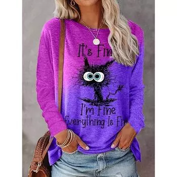 Women Fashion Halloween Gradient Printed Sweatshirts Long Sleeved T-shirt Round Neck Hoody Women s Hoodies Female Tops S