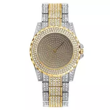 Women Fashion Leather Watch One Size бронзовый