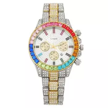 Women Fashion Leather Watch One Size бронзовый