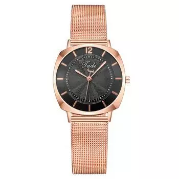 Women Fashion Leather Watch One Size чёрный