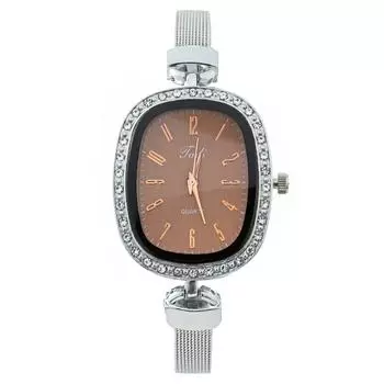 Women Fashion Leather Watch One Size кофейный