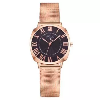 Women Fashion Leather Watch One Size синий