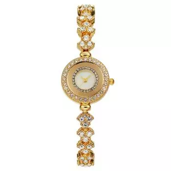 Women Fashion Leather Watch One Size золотой