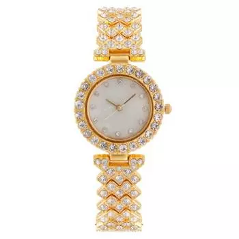 Women Fashion Leather Watch One Size золотой