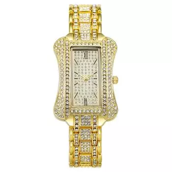 Women Fashion Leather Watch One Size золотой