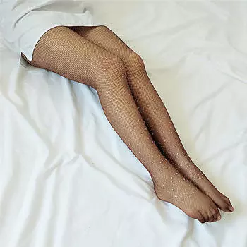Women Fishnet Net Mesh Socks Stockings Tights Pantyhose кофейный