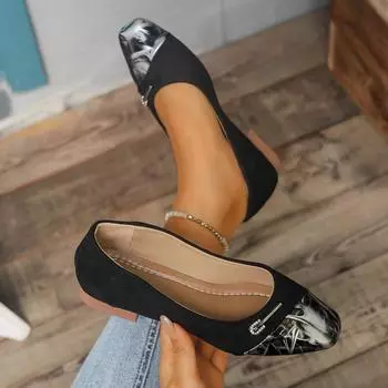 Women Flat Shoes Spring and Autumn Shallow Round Toe Loafers Comfortable Lightweight Sneakers Mesh Breathable Shoes for Women 36 чёрный