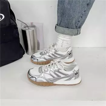 Women Flat shoes woman 2024 trend Autumn Breathable Casual Student Sneakers Fashion Comfort Female Shoes Tenis Femininos 36 хаки