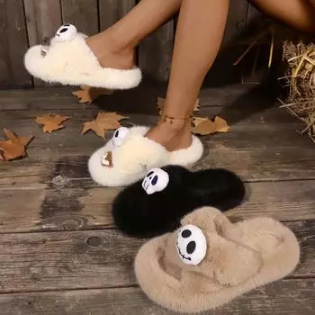 Women Flat Slippers Spring and Autumn Shallow Fashion Sandals Comfortable Breathable Suede Slippers Designer Slides Women 35 бежевый