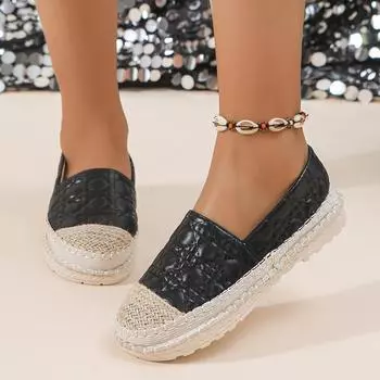 Women Flats 2024 New Lightweight Casual Flat Shoes Fashion Slip on Loafers Women Print Fisherman Flats Shoes Zapatos De Mujer 35 абрикосовый