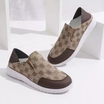 Women Flats 2024 New Spring Autumn Fashion Casual Comfortable Loafers Shoes Round Toe Lolita Shoes Sneakers Zapatillas De Mujer 36 абрикосовый