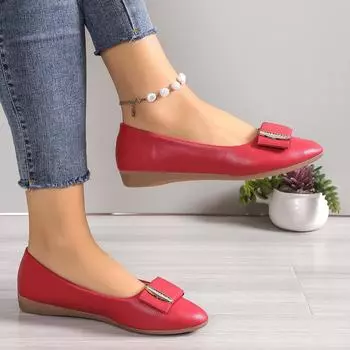 Women Flats new Butterfly-Knot Breathable Slip on Loafers Shallow Flats Luxury Shoes Women Elegant Office Shoes Zapatos De Mujer 35 бежевый