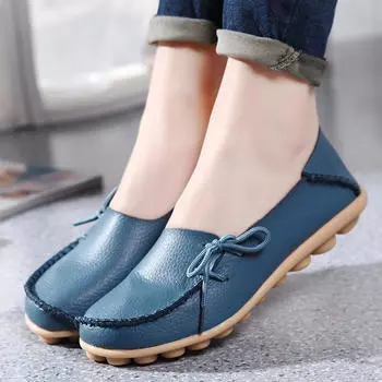 Women Flats Sell Colourful Leather Women Loafers Ballet Pointed Toe Flats Ladies Shoes Loafers Plus Size 44 Zapatos De Mujer 36