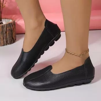 Женская обувь на плоской подошве 2024 года, новые модные туфли на плоской подошве для женщин, женские туфли-оксфорды с круглым носком, удобные роскошные кроссовки для женщин 36 чёрный