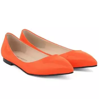 Женские туфли-балетки Весна Осень Однотонные Заостренный носок Слипоны Патентная кожа Женские балетки Новые Одинарные Повседневные Лоферы Большого размера 35