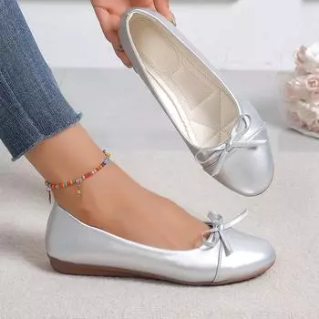 Женские балетки весна осень модные кроссовки женские балетки слипоны элегантные туфли на плоской подошве с бантом женские Zapatos De Mujer 35 чёрный