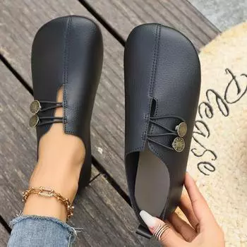 Women Flats Spring Summer New Fashion Soft Roman Retro Breathable Loafers Women Casual Comfortable Outdoor Walking Shoes Women 36 вино красного
