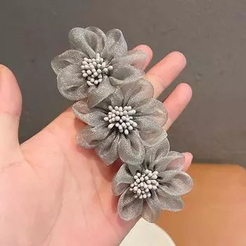 Women Flower Camellia Hairpins Barrettes Spring Hair Clip Bands Wedding Girls Ponytail Hair Accessories Hairstyling Hairgrip