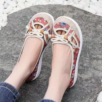 Women Footwear Flat Round Toe Ladies Shoes With Bow Espadrilles Stylish Promotion Summer 2024 Walking New In Casual Offers 35
