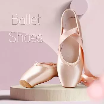 Женская атласная балетная танцевальная обувь для девочек, обувь для йоги на замшевой подошве, танцевальная одежда 30-43 30 розовый