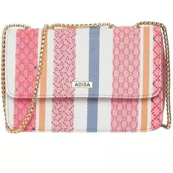 Сумка через плечо в полоску для женщин и девочек 7 x 2 x 5 in