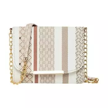 Сумка через плечо в полоску для женщин и девочек 7 x 2 x 5 in