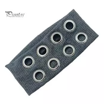 Women Hair Band Hollow Design Metal Elements Soft Breathable Hair Rope Sports Yoga Party Women Hair Accessories серый