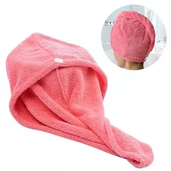 Women Hair Drying Hat Quick-drying Microfiber Hair Towel Cap Hat Towel Cap Super Absorption Turban Hair Dry Caps Bathing Tools