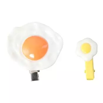 Women Headdress Lovely Yellow BB Hair Clips Poached egg Hairpin Barrettes Elastic Hair Grip 1