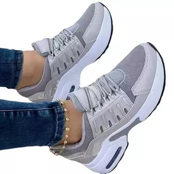Women High Platform Shoes Work Shoes for Women Designer Luxury Sneakers Autumn Ladies Shoes Comforta Running Vulcanize Shoes 35 белый