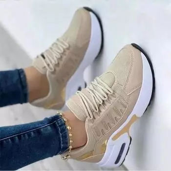Women High Platform Shoes Work Shoes for Women Designer Luxury Sneakers Autumn Ladies Shoes Comforta Running Vulcanize Shoes 35 белый