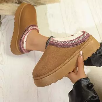 Women Home Cotton Slippers 2024 Selling New Plush Warm Women Slippers Comfortable Thick Soled Winter Leisure Walking Botas Mujer 36 хаки