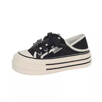 Women Internal Increase Mesh breathable Shoes 5cm Flat Summer Fashion Bling Board Platform Sneakers Slides Walking Trainers 35 чёрный