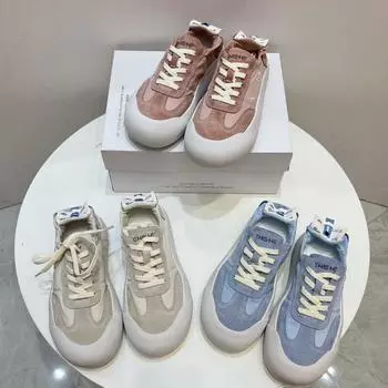Women Lace Up Sneakers Shallow Loafers Vulcanized Shoes Breathable Hollow Out Casual Ladies Shoes Woman Plus Size Dropship 35