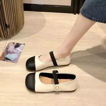 Women Leather Casual Shoes Slip on Shoes for Women Barefoot Shoes Woman Flats 2024 Fashion Women Zapatos De Mujer Zapato 35 чёрный