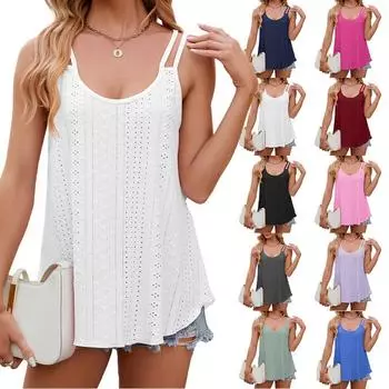 Женские топы-майки в стиле бохо с вырезом, пуловеры, летние повседневные пляжные рубашки S розы красного