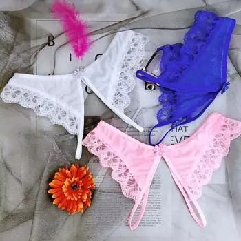 Women Lingerie G Strings Thongs Panties Underwear Open Crotch Crotchless