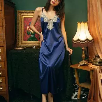 Women Lingerie Underwear Lace Pajama Sexy Back Lingerie Sling Skirt Set L